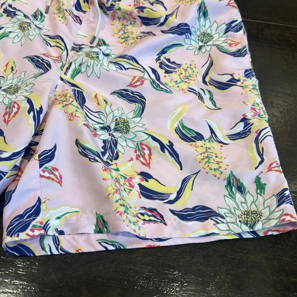 Polo Ralph Lauren Swimming Trunks Shorts Floral / Aloha Men's X-Large XL Pink